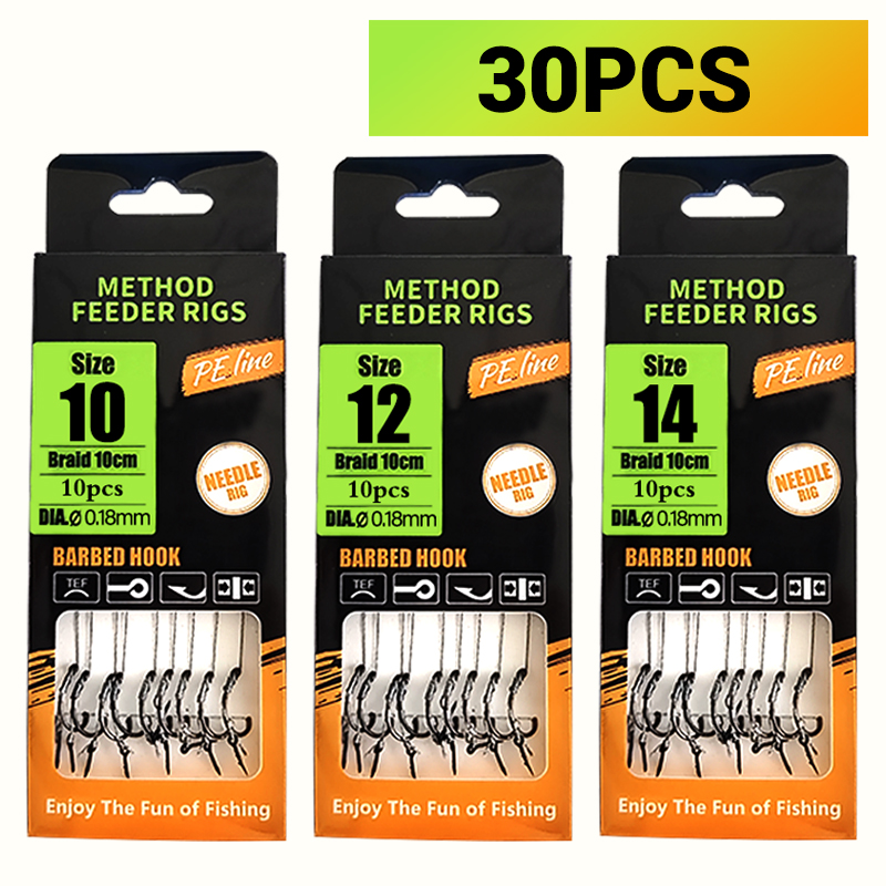 Fishing Hook Assortment - Sazan Balıkçılığı Takımları Önceden Bağlanmış, Method