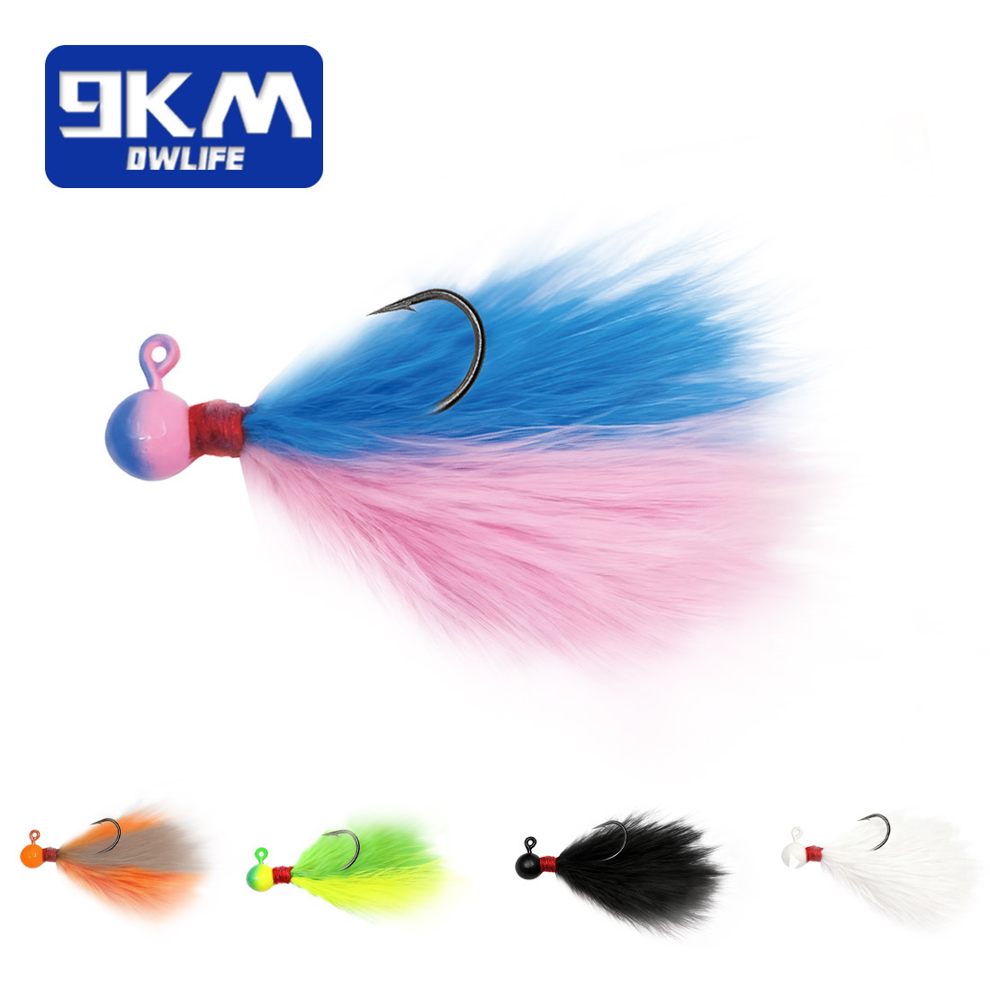 Fishing Hook Assortment - 9KM 5 adet Karışık Renkli Marabou